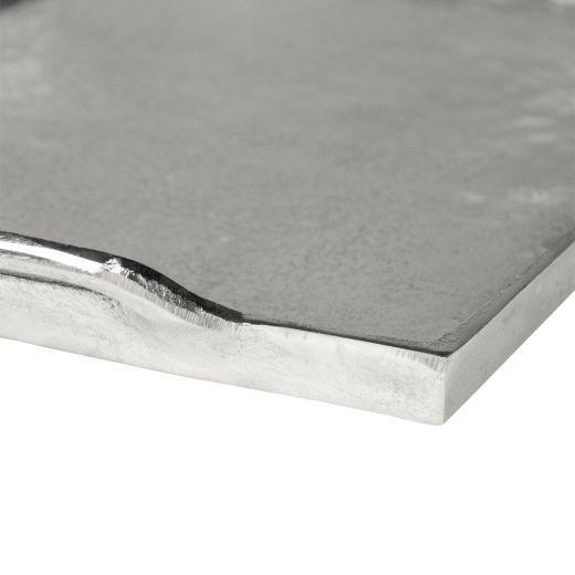 serving tray silver look 40x27cm