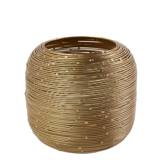 Lantern Iron ayla gold h12 d13cm