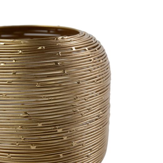 Lantern Iron ayla gold h12 d13cm