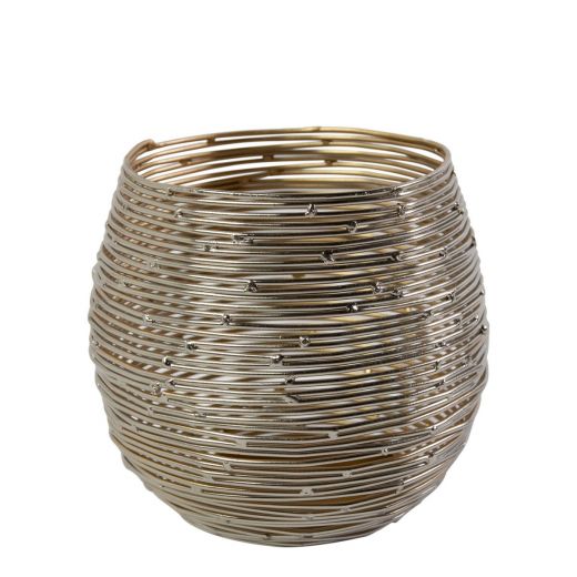 Lantern Iron elara gold h10 d10cm