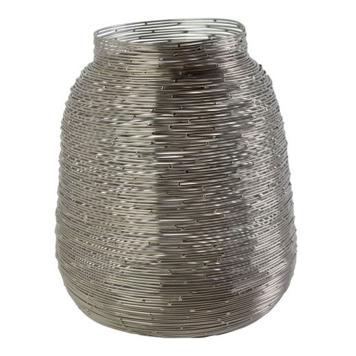 Lantern Iron kira silver h30 d25cm