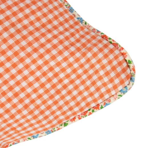 Cushion Artisan Gingham spring print orange 45x45cm