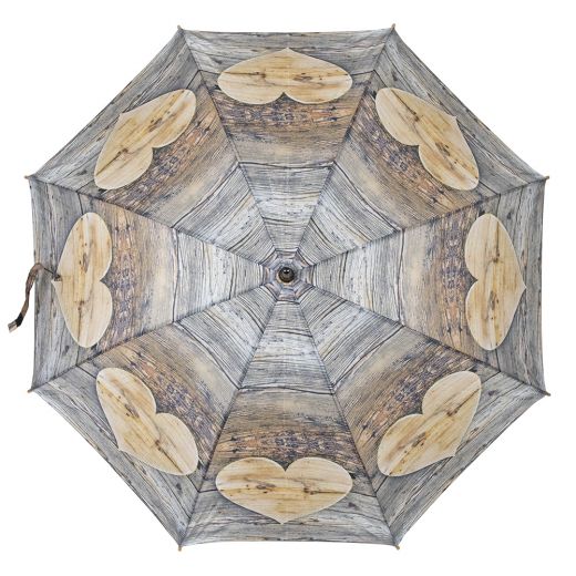 umbrella wood heart 105cm