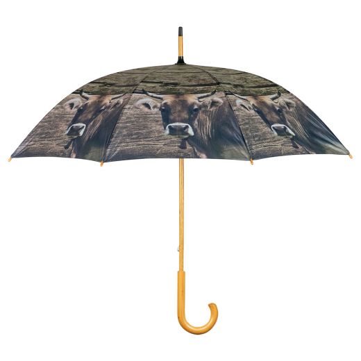 parapluie bois suisse vache 105cm