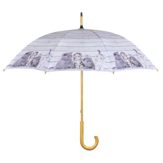 parapluie bois d'échafaudage chatons 105cm