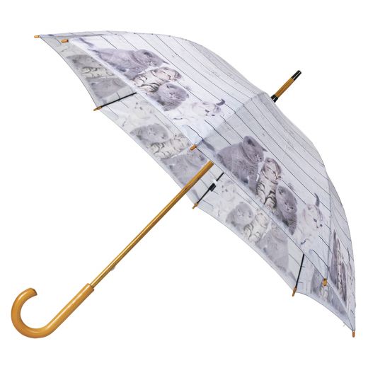 parapluie bois d'échafaudage chatons 105cm