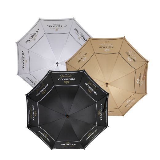 umbrella wine prosecco black 105cm