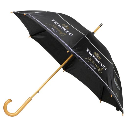 regenschirm wein prosecco schwarz 105cm