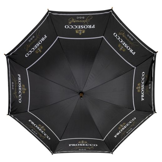 regenschirm wein prosecco schwarz 105cm