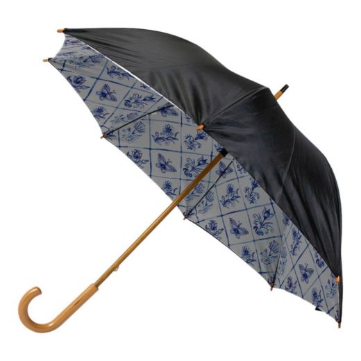 Parapluie Delfts bleu impression intérieure 105cm