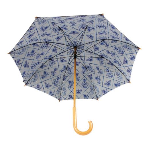 Parapluie Delfts bleu impression intérieure 105cm
