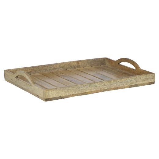 plateau bois de manguier rectangle 45/40/36 x 35/30/25 x 4cm (lot de 3)