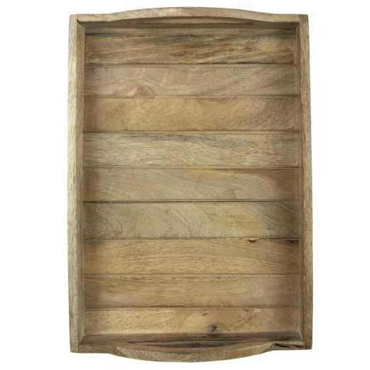 plateau bois de manguier rectangle 45/40/36 x 35/30/25 x 4cm (lot de 3)