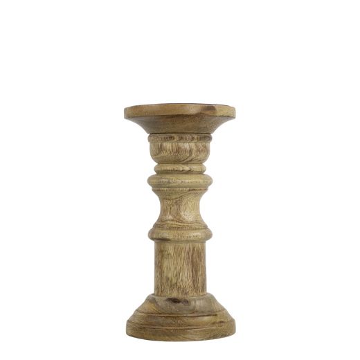 candle holder mango wood 20cm*
