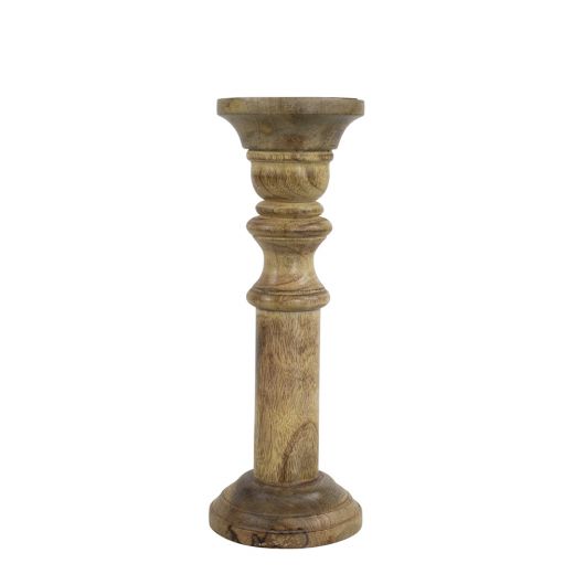 candle holder mango wood 30cm*