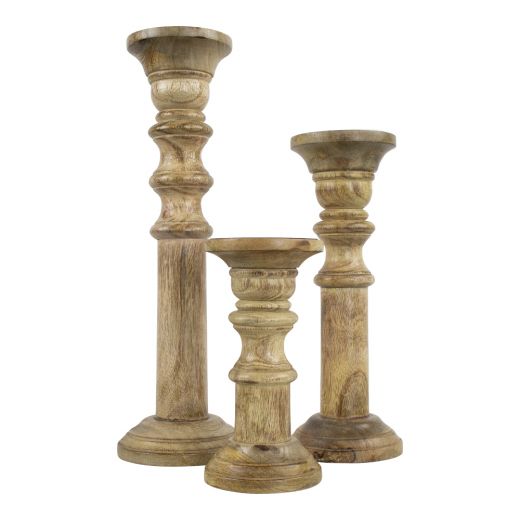 candle holder mango wood 40cm*