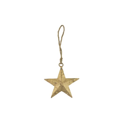 étoile pendentif or corde 10cm*