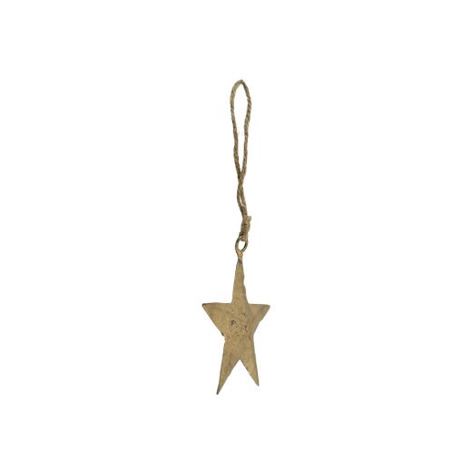 étoile pendentif or corde 10cm*