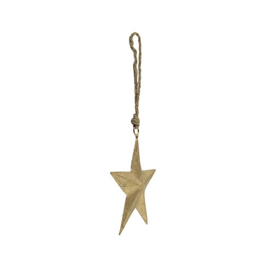 étoile pendentif or corde 12cm*