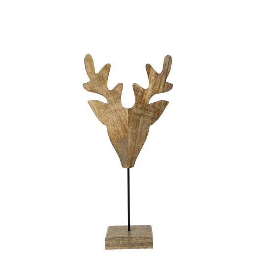 bois de manguier cerf debout h60 d15x26cm