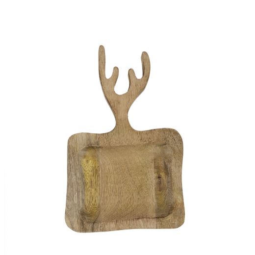 bowl/cutting board mango wood antlers 30cm