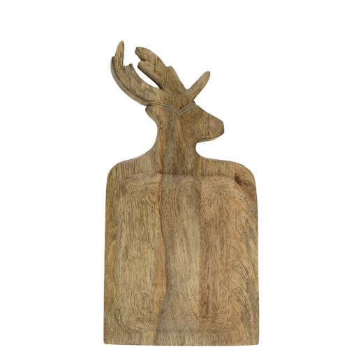 bowl/cutting board mango wood deer 35cm