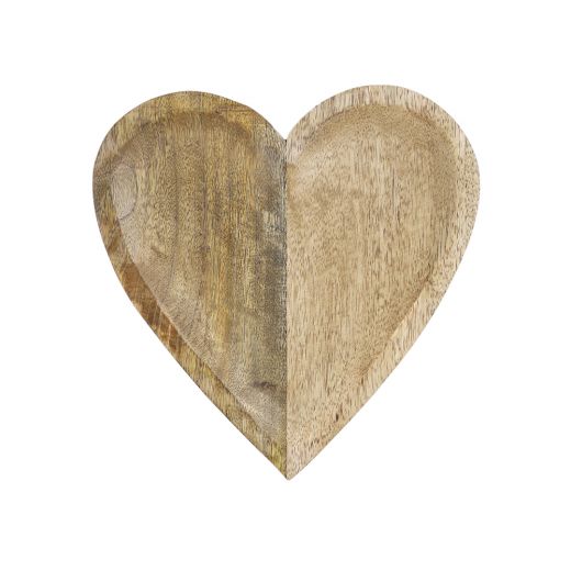 schaal hart mango hout 25cm