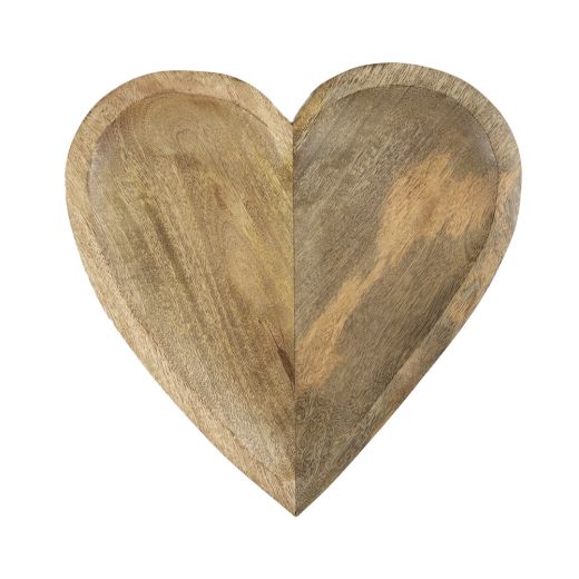 schaal hart mango hout 30cm