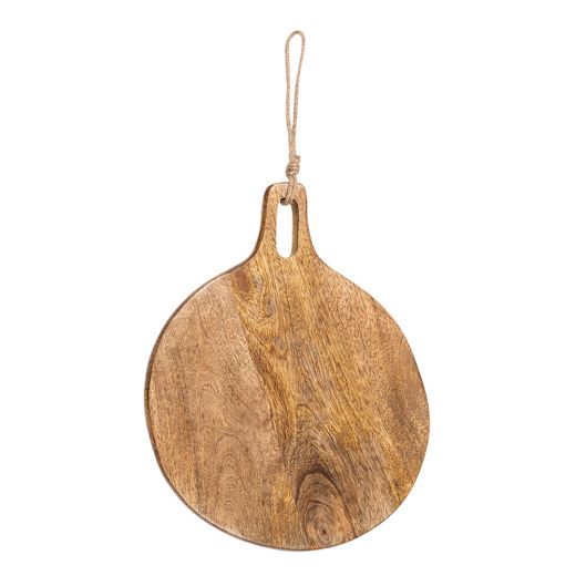 snijplank mango hout rond dia 25cm