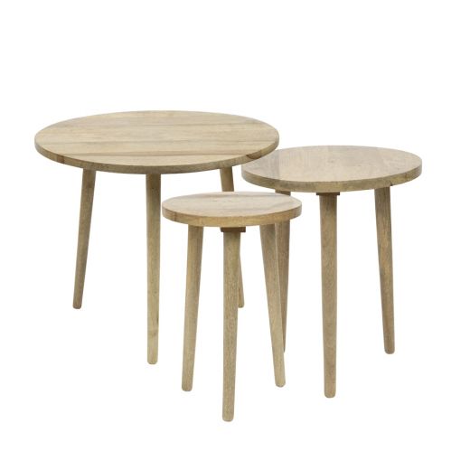 table en bois de manguier dia 30cm