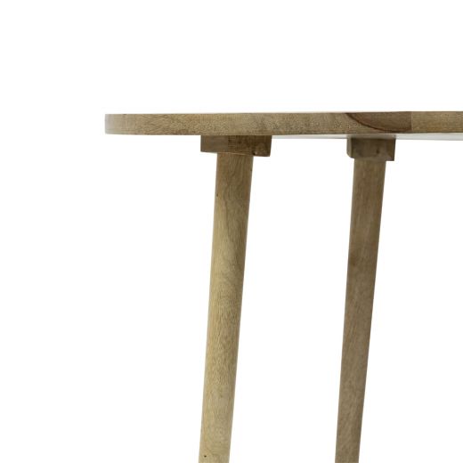 table en bois de manguier dia 30cm