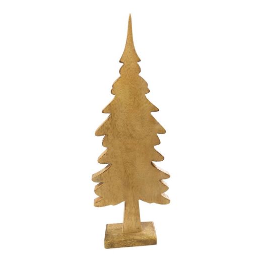 Weihnachten Baum zu Fuss grün mango holz h39 d13cm