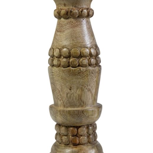 Candle Holder mango wood bubble 25cm