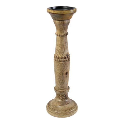 Candle Holder mango wood bubble 40cm