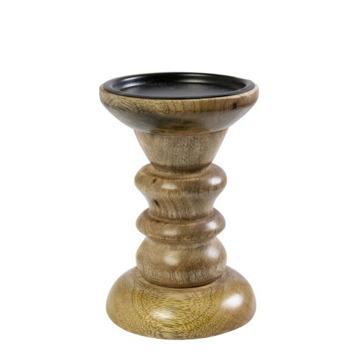 Candle Holder mango wood rings 15cm