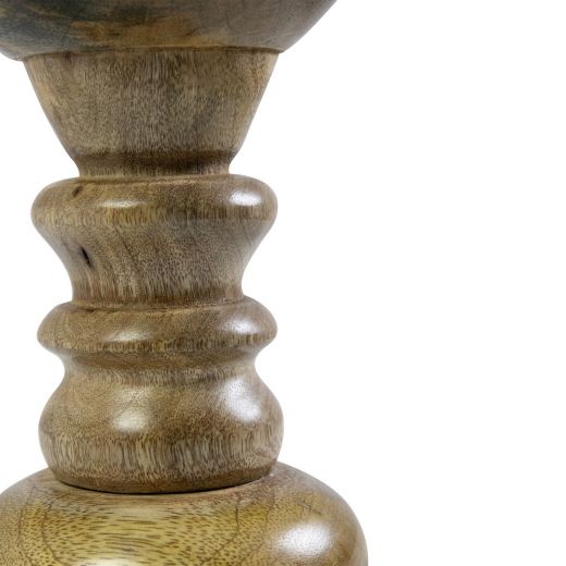 Candle Holder mango wood rings 15cm