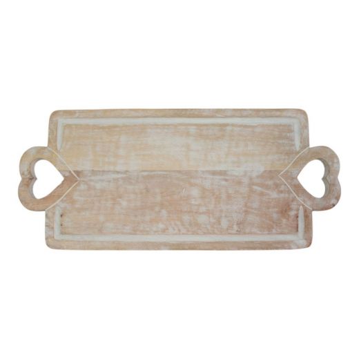 Chopping Board mango wood heart 64x27cm
