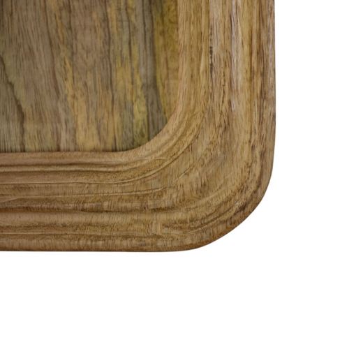 Serveerschaal vierkant op standaard mango hout 25x25x3,5cm