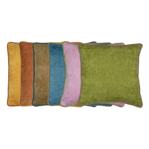 coussin passepoil chaux rose 45x45cm*