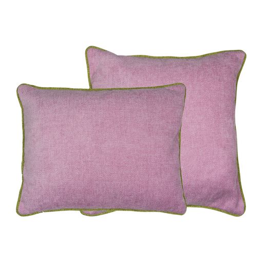 coussin passepoil rose chaux 45x45cm*