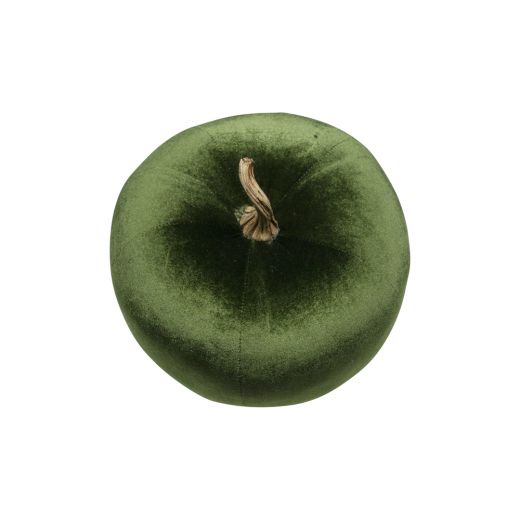 décoration velours pomme verte 26cm