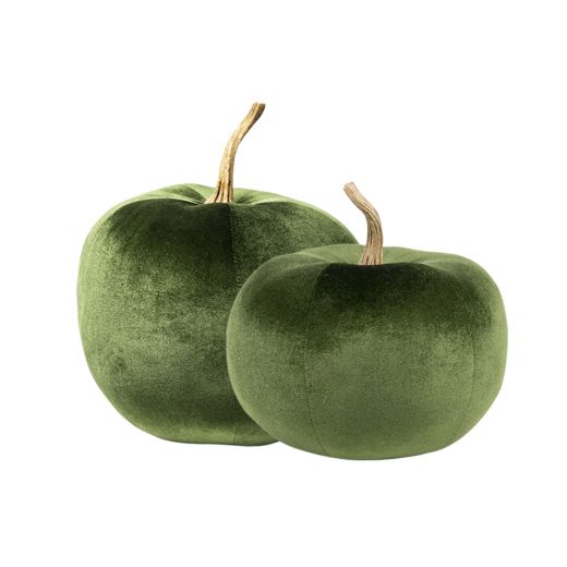 velvet decoration apple green 26cm