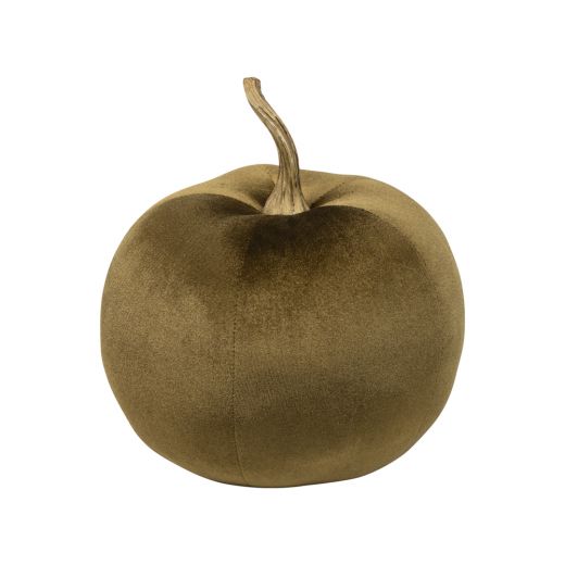 décoration velours pomme taupe 26cm