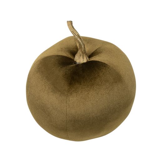 décoration velours pomme taupe 26cm