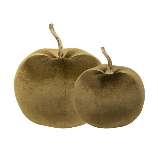 décoration velours pomme taupe 26cm