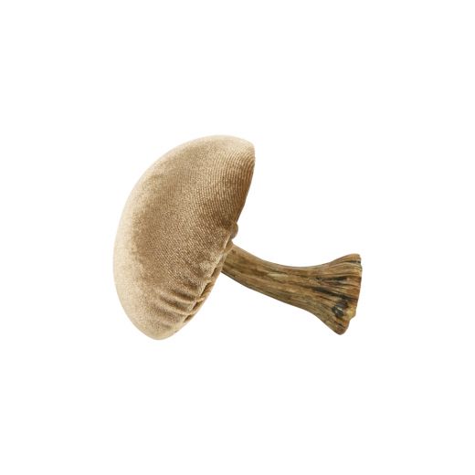 velvet decoration mushroom beige 10cm