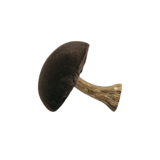 decoratie fluweel champignon bruin 10cm