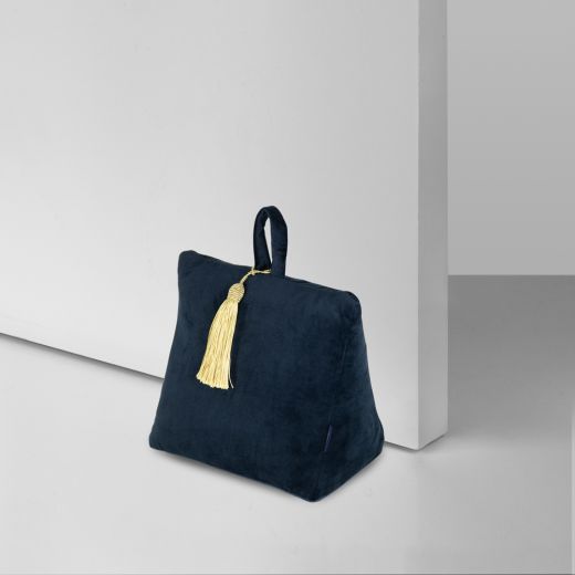 butoir de porte velours navy 18cm