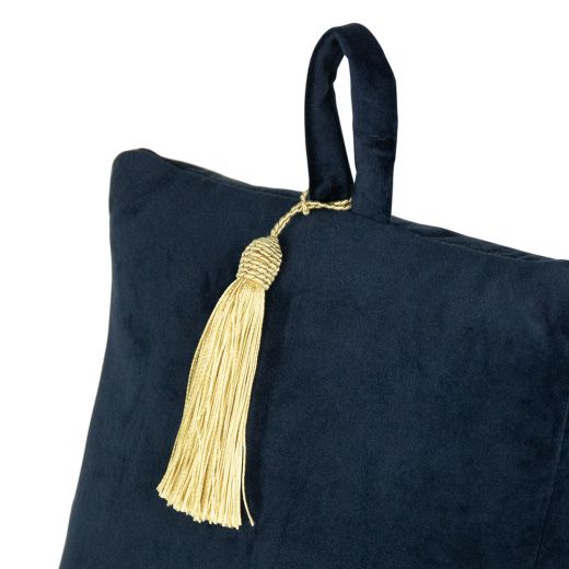 butoir de porte velours navy 18cm