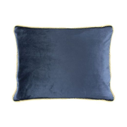 halb kissen samt gold navy 35x45cm